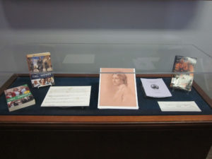 Josephine Butler exhibit in a display case